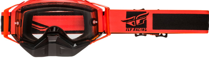 ZONE SNOW GOGGLE HI-VIS ORANGE /BLACK W/CLEAR LENS W/POST FLB-006 image 1