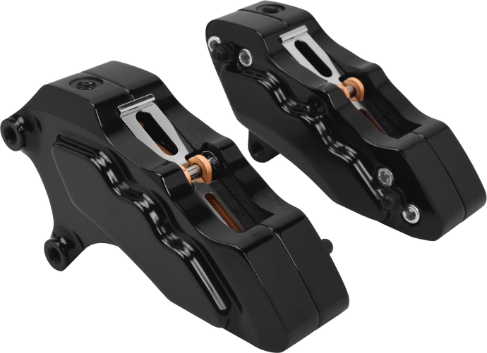 6 PIST FRONT DUAL CALIPER KIT BLACK 00-UP W/ 13