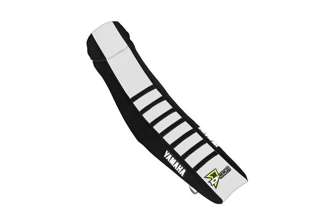 SEAT COVER BLACK/WHITE W/RIBS 30-50-128 image 1