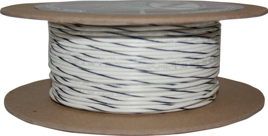 100' SPOOL 20-GAUGE WIRE (WHITE/BLACK STRIPE) NWR-90-100-20 image 1