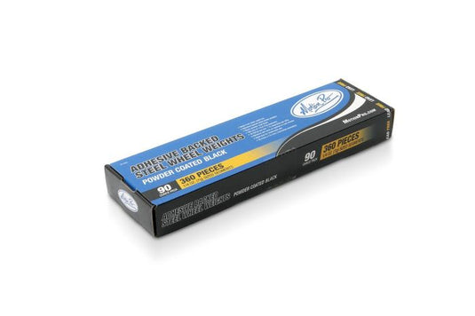 WHEEL WEIGHTS, STEEL, BLACK, 90OZ BOX, 360-1/4OZ SEGMENTS