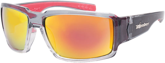 BOOGIE BOMB FLOATING EYEWEAR 2 TONE SMOKE W/RED MIRROR LENS BG104RM-RF image 1