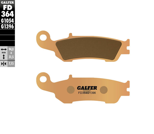 BRAKE PADS SINTERED FD364G1396 FD364G1396 image 1