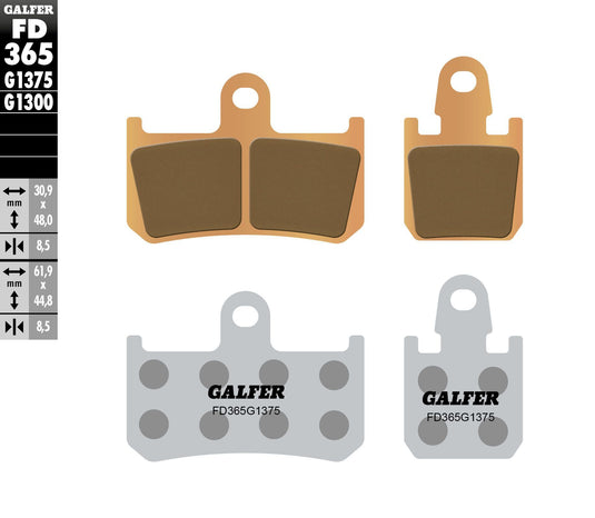 BRAKE PADS SINTERED CERAMIC FD365G1375 FD365G1375 image 1