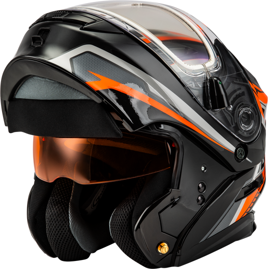 MD-01S TRANSISTOR SNOW HELMET W ELECTRIC SHLD ORANGE/BLK MD M40139285 image 5