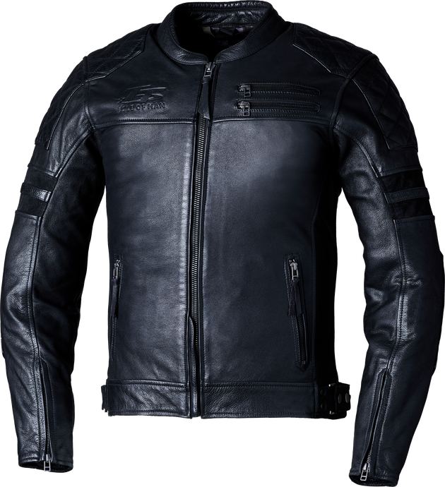 IOM TT HILLBERRY 2 CE JACKET BLACK LEATHER XL 103157BLK-46 image 1