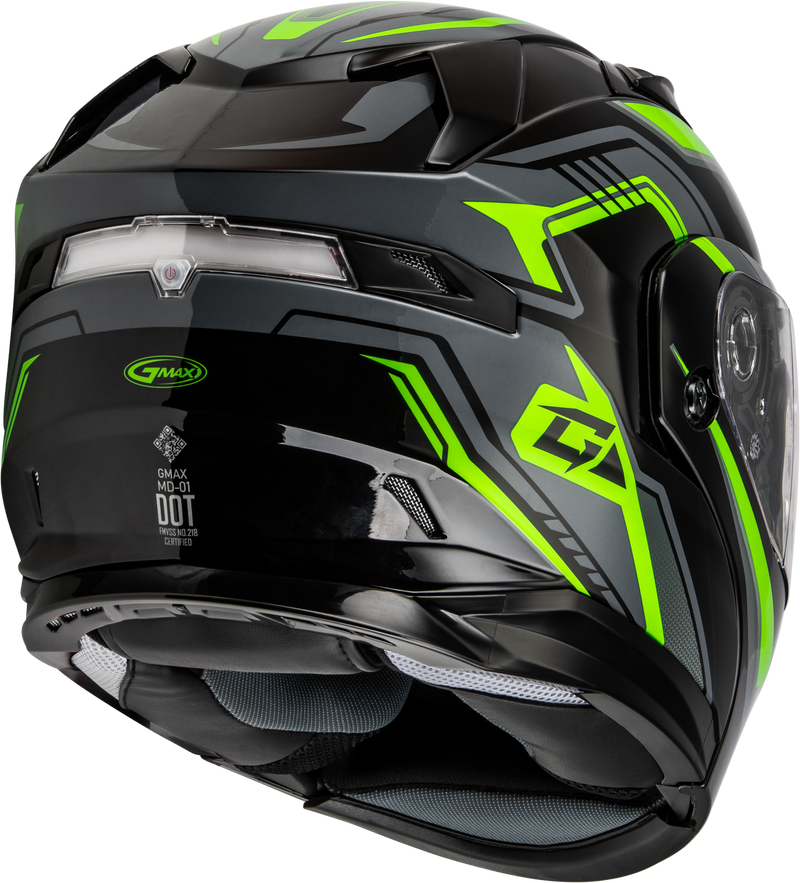 Load image into Gallery viewer, MD-01S TRANSISTOR SNOW HELMET W ELEC SHLD BLK/GREY/GREEN 2X M401391318 image 4
