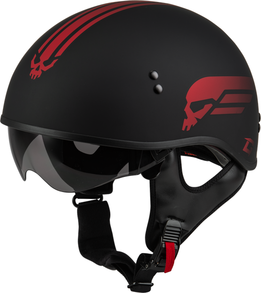 HH-65 RETRIBUTION HELMET MATTE BLACK/RED MD H16511325 image 2