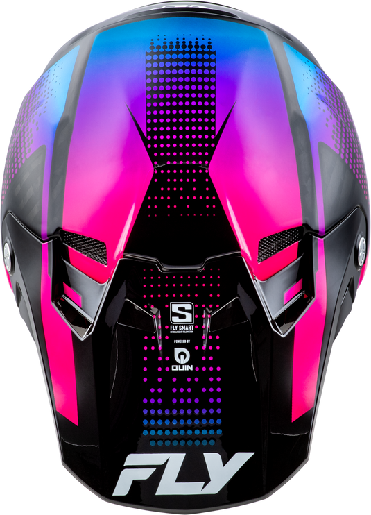 YTH FORMULA S CARBON PROTOCOL HELMET BLK CARBON/BLUE/PINK YL 73-4467YL image 3