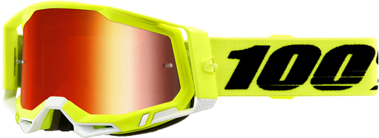 RACECRAFT 2 GOGGLE YELLOW MIRROR RED LENS 50010-00004 image 1