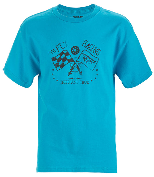 FLY TRIED AND TRUE TEE TURQUOISE YL 352-1108L image 1