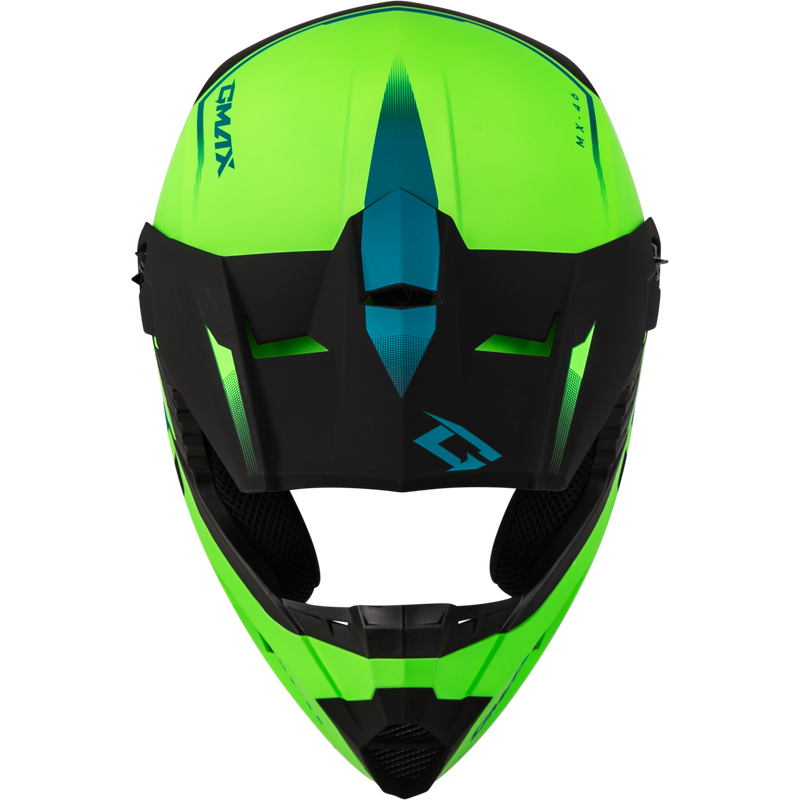Load image into Gallery viewer, MX-46 COMPOUND HELMET MATTE HI-VIS GREEN/BLK/BLUE YL D3464412 image 3
