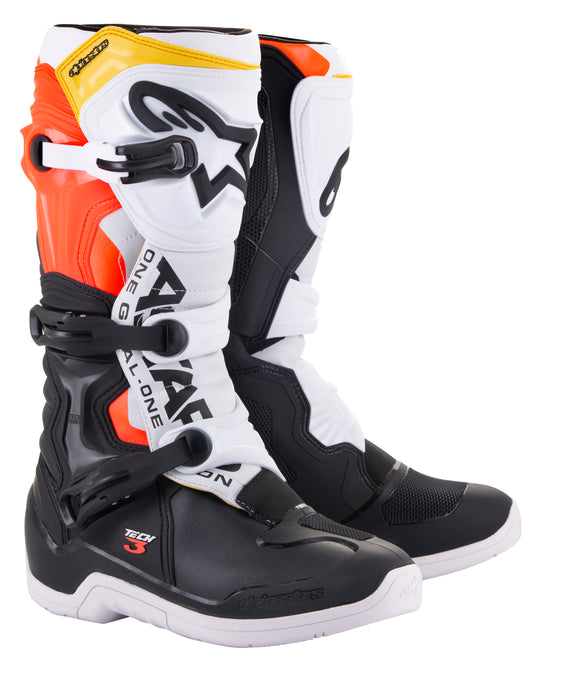 TECH 3 BOOTS BLACK/WHITE/ RED/FLUO YELLOW SZ 11 2013018-1238-11 image 1