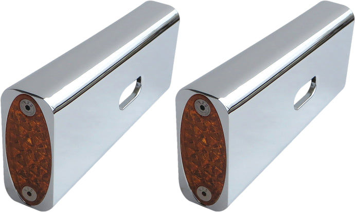 FENDER STRUT MARKER LIGHT 06-16 FXD AMBER CHR 909105 image 1