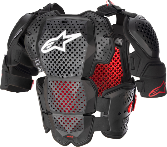A-10 V2 FULL CHEST PROTECTOR ANTHRACITE/BLACK/RED MD/LG 6700523-1431-M/L image 2