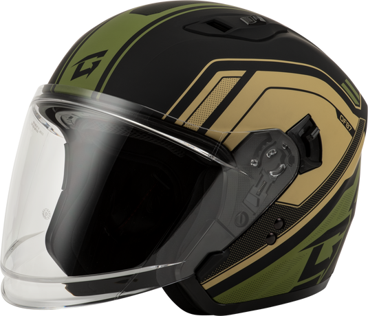 OF-87 DUKE HELMET W/LED LIGHT MATTE BLK/GREEN XL O1187227 image 2