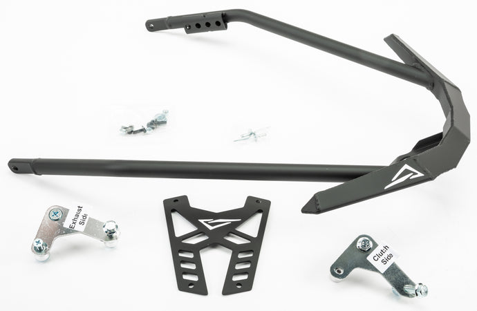 BUMPER FRONT POL AXYS BK WITH SUPPORT PFB350-FBK image 1