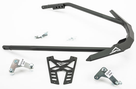 BUMPER FRONT POL AXYS BK WITH SUPPORT PFB350-FBK image 1