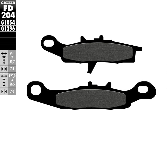 BRAKE PADS SEMI METALLIC FD204G1054 FD204G1054 image 1