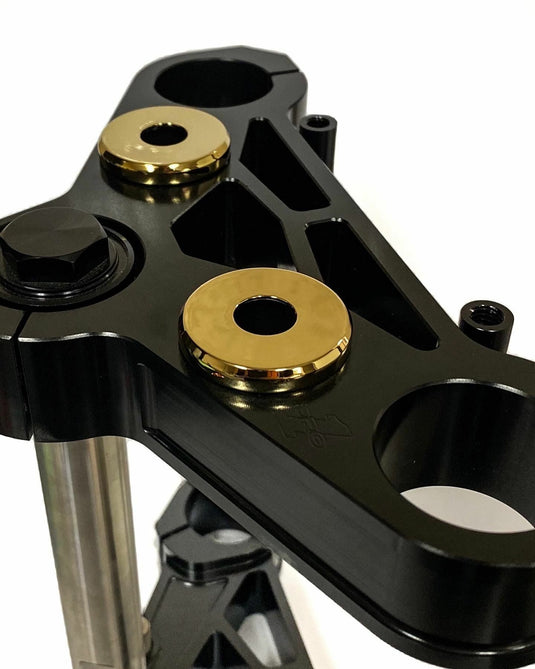 HANDLEBAR RISER DAMPER KIT POLYURETHANE BUSHING GOLD TNC 103070TIN image 2
