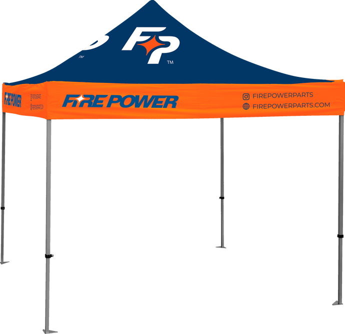 FIREPOWER CANOPY 10X10 TENT BLUE W/ WHITE LOGO HYG-009-FP image 1