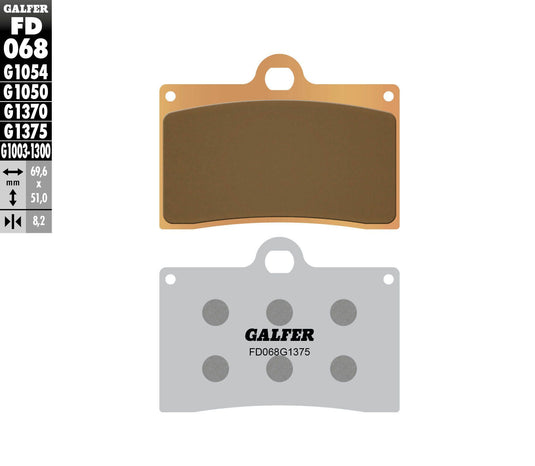 BRAKE PADS SINTERED CERAMIC FD068G1375 FD068G1375 image 1