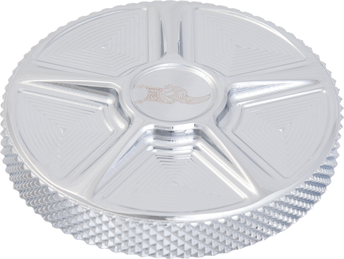 NX LVL GAS CAP FIVE CHROME DUMMY CAP FOR M8 LH KFC-08 image 1
