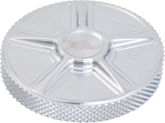 NX LVL GAS CAP FIVE CHROME DUMMY CAP FOR M8 LH KFC-08 image 1
