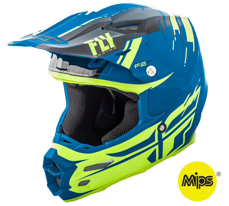 Load image into Gallery viewer, F2 CARBON FORGE HELMET BLACK/HI-VIS/BLUE XS 73-4233-4-XS image 1
