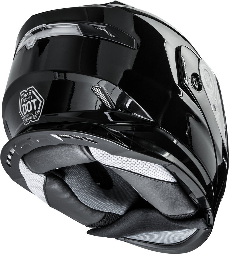 Load image into Gallery viewer, MD-01 SOLID MODULAR HELMET BLACK W/ELECTRIC SHIELD 2X G401028~DUP-ECE image 5
