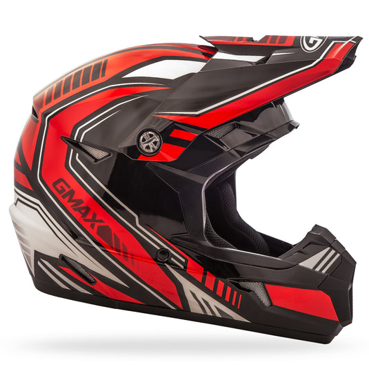 YOUTH MX-46Y OFF-ROAD UNCLE HELMET BLACK/RED YL G3467202 TC-1 image 2