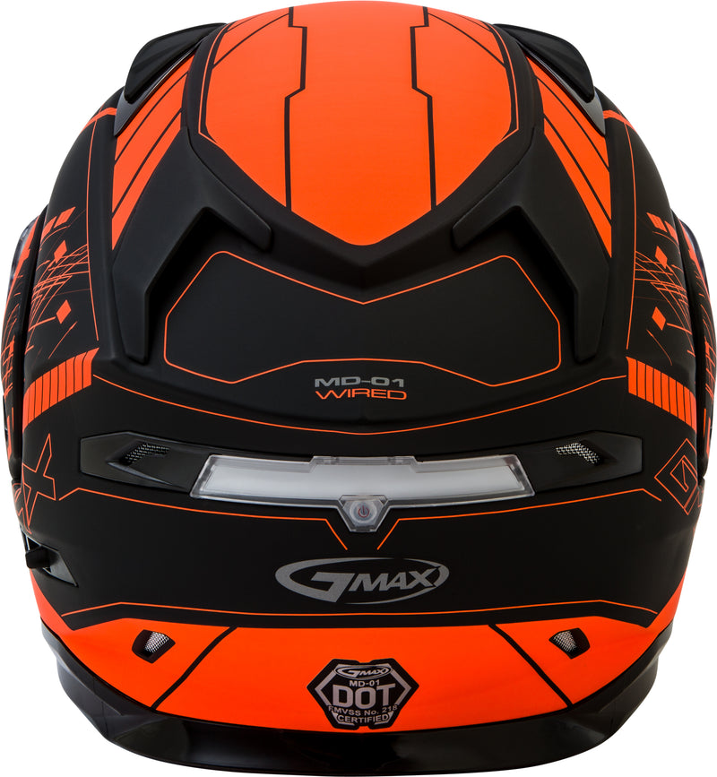 Load image into Gallery viewer, MD-01S MODULAR WIRED SNOW HELMET BLACK/NEON ORANGE XS G2011693D TC-26-ECE image 4
