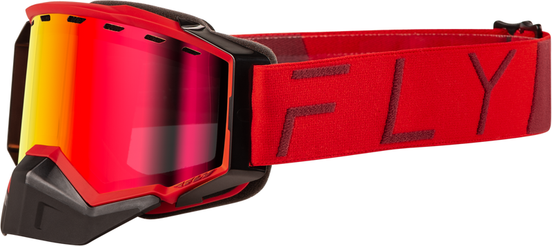 Load image into Gallery viewer, ZONE PRO SNOW GOGGLE RED W/ RED MIRROR/PLRZD SMOKE LENS FLB-24ZP6 image 1
