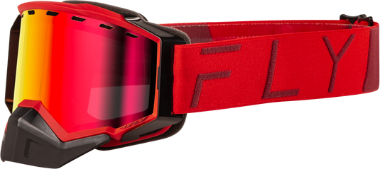 ZONE PRO SNOW GOGGLE RED W/ RED MIRROR/PLRZD SMOKE LENS FLB-24ZP6 image 1