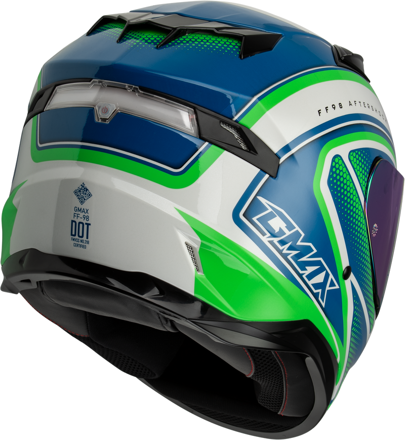 Load image into Gallery viewer, FF-98 AFTERSHOCK HELMET WHITE/NEON GREEN XL F1984797-ECE image 2
