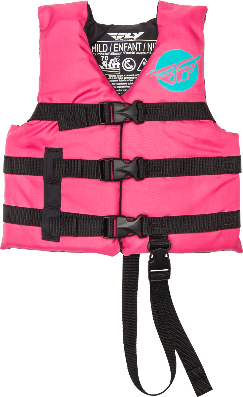 Load image into Gallery viewer, CHILD FLOTATION VEST NEON PINK/TEAL 221-30320 image 1
