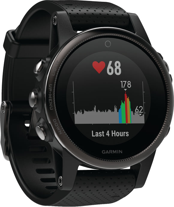 FENIX 5S WATCH W/SAPPHIRE LENS BLACK/BLACK 42MM 010-01685-10 image 1