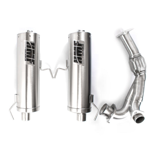 TITAN DUAL 3/4 SYSTEM STAINLESS EXHAUST 516572637488 image 1