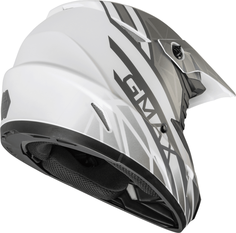 Load image into Gallery viewer, YOUTH MX-46Y OFF-ROAD MEGA HELMET MATTE WHITE/SILVER YM D3462201 image 2
