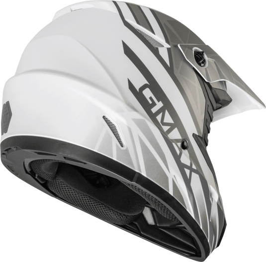 YOUTH MX-46Y OFF-ROAD MEGA HELMET MATTE WHITE/SILVER YM D3462201 image 2