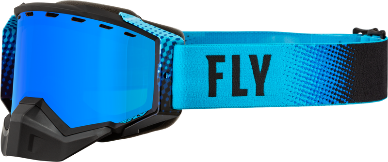 Load image into Gallery viewer, ZONE SNOW GOGGLE BLACK/BLUE W/ SKY BLUE MIRROR/AMBER LENS 37-50261 image 1
