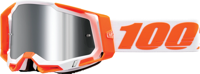 RACECRAFT 2 GOGGLE ORANGE MIRROR SLVR FLASH LENS 50010-00013 image 1