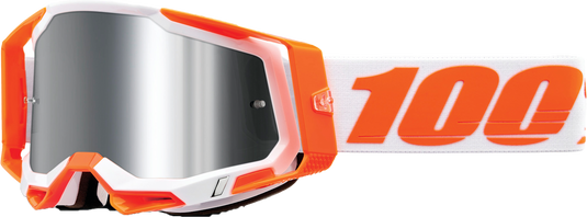 RACECRAFT 2 GOGGLE ORANGE MIRROR SLVR FLASH LENS 50010-00013 image 1