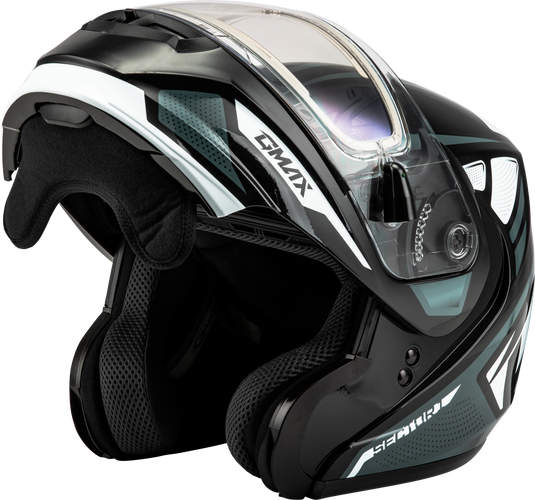 MD-04S SECTOR SNOW HELMET W/ ELECTRIC SHIELD BLK/SILVER XS M4043363 image 3