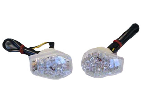 LED FAIRING MARKER LIGHTS FOR KAWASAKI ZX MODELS, CLEAR LENS (