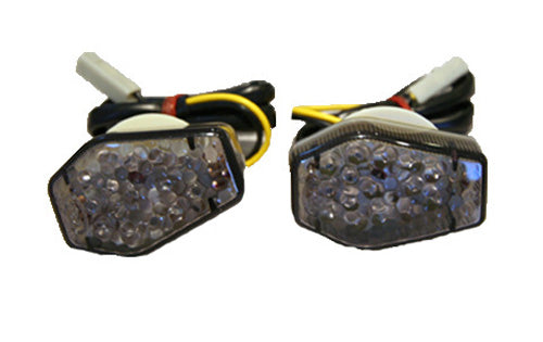 LED FAIRING MARKER LIGHTS FOR KAWASAKI ZX MODELS, SMOKE LENS (