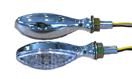 LED ULTRA MINI-MARKER LIGHTS, OVAL, CHROME (15 LEDS)