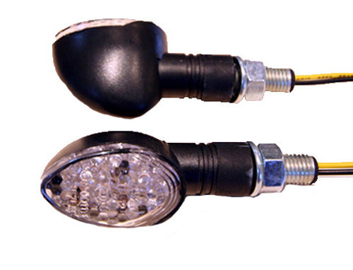 LED ULTRA MINI-MARKER LIGHTS, OVAL, BLK, SHORT STEM (15 LEDS)