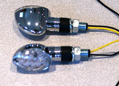 LED ULTRA MINI-MARKER LIGHTS, OVAL, CHROME, SHORT STEM (15 LED