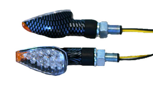 LED ULTRA MINI-MARKER LIGHTS, TRIANGLE W/AMBER TIP, C.F., SHOR